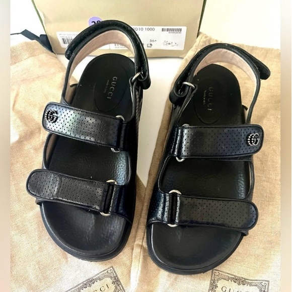 Gucci Double G touch-strap sandals black - Picture 2 of 7